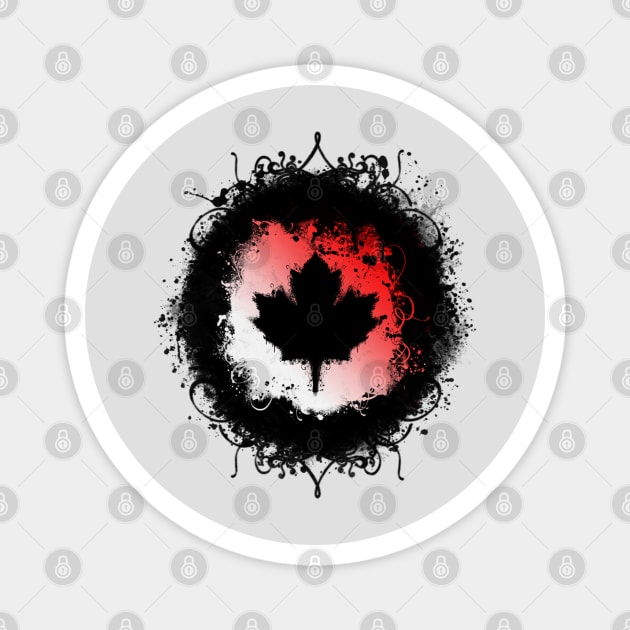 Grunge Canadian Maple Leaf Magnet by HolidayBug